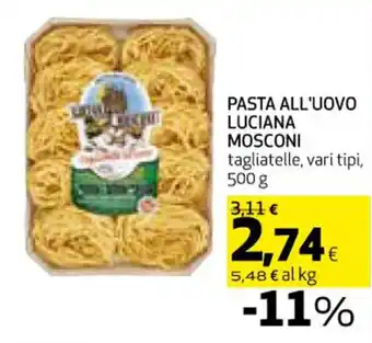 Coop PASTA ALL'UOVO LUCIANA MOSCONI 500 g offerta