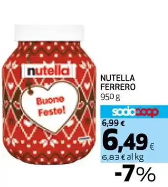 Coop NUTELLA FERRERO 950 g offerta