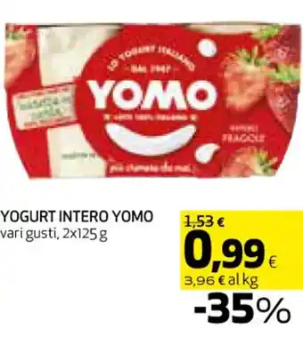 Coop YOGURT INTERO YOMO vari gusti, 2x125 g offerta