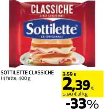 Coop SOTTILETTE CLASSICHE 14 fette, 400 g offerta