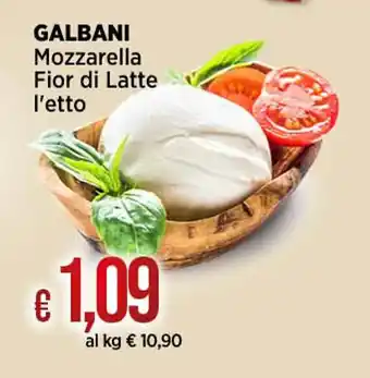 Ipercoop GALBANI Mozzarella Fior di Latte l'etto offerta
