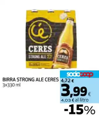 Coop BIRRA STRONG ALE CERES 3x330 ml offerta