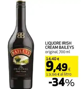 Coop LIQUORE IRISH CREAM BAILEYS original, 700 ml offerta