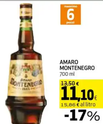 Coop AMARO MONTENEGRO 700 ml offerta