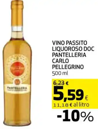 Coop VINO PASSITO LIQUOROSO DOC PANTELLERIA CARLO PELLEGRINO 500 ml offerta