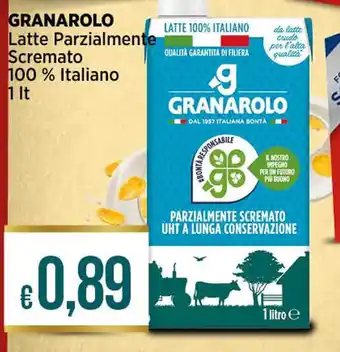 Ipercoop GRANAROLO Latte Parzialmente Scremato 1 lt. offerta
