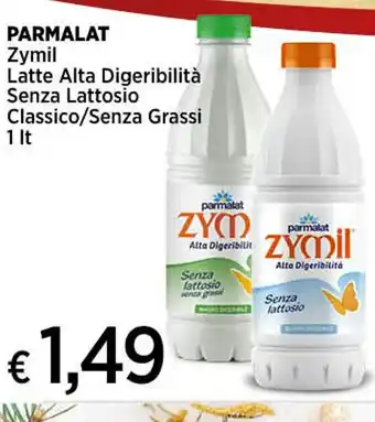 Ipercoop PARMALAT Zymil Latte Alta Digeribilità Senza Lattosio Classico/Senza Grassi 1 lt. offerta