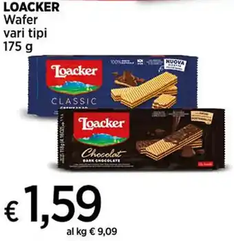 Ipercoop LOACKER Wafer vari tipi 175 g offerta