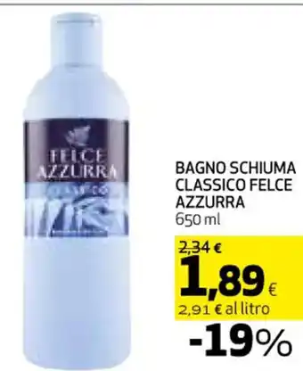 Coop BAGNO SCHIUMA CLASSICO FELCE AZZURRA 650 ml offerta