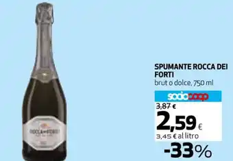 Coop SPUMANTE ROCCA DEI brut o dolce, 750 ml FORTI offerta