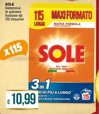 Ipercoop SOLE Detersivo in polvere fustone da 115 misurini offerta