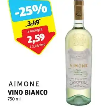 ALDI AIMONE VINO BIANCO offerta
