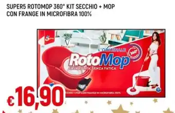Famila SUPER5 ROTOMOP 360° KIT SECCHIO + MOP CON FRANGE offerta