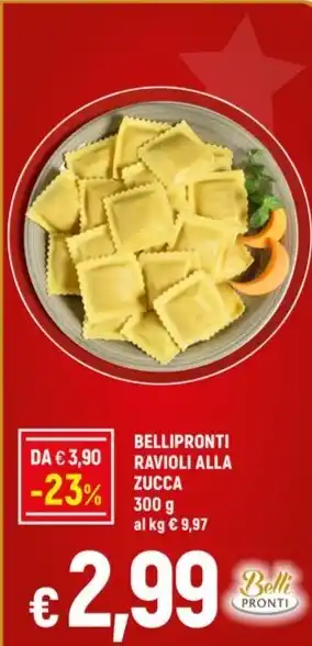 Famila BELLIPRONTI RAVIOLI ALLA ZUCCA offerta