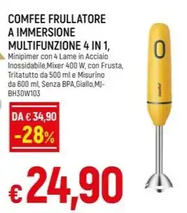 Famila COMFEE FRULLATORE A IMMERSIONE MULTIFUNZIONE 4 IN 1 offerta