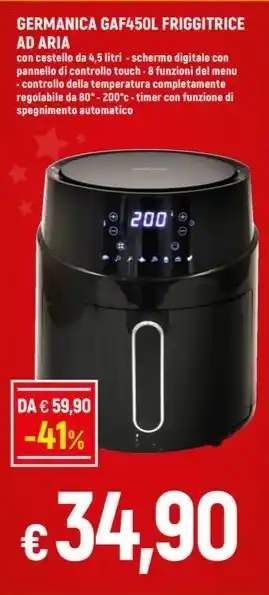 Famila GERMANICA GAF450L FRIGGITRICE AD ARIA offerta