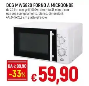 Famila DCG MWG820 FORNO A MICROONDE offerta