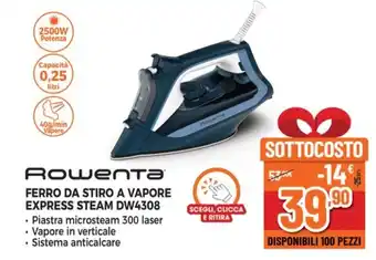 Expert Rowenta FERRO DA STIRO A VAPORE EXPRESS STEAM DW4308 offerta
