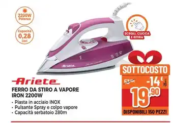 Expert FERRO DA STIRO A VAPORE IRON 2200W offerta