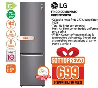 Expert FRIGO COMBINATO GBP62DSNCN1 offerta