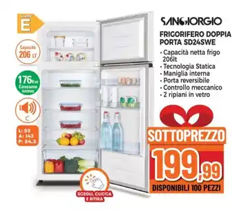 Expert FRIGORIFERO DOPPIA PORTA SD24SWE offerta