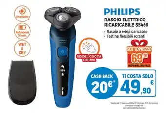 Expert PHILIPS RASOIO ELETTRICO RICARICABILE S$5466 offerta