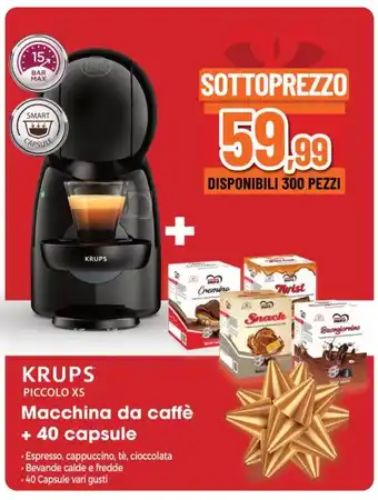 Expert KRUPS PICCOLO XS Macchina da caffè + 40 capsule offerta