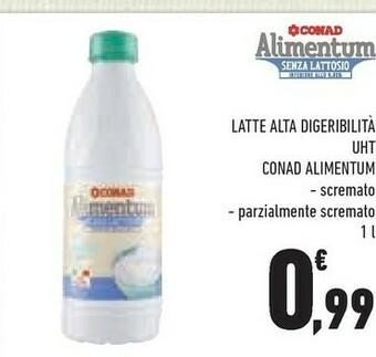 Conad Conad - Latte Scremato A Lunga Conservazione Alimentum Conad 1000 G(ml) offerta