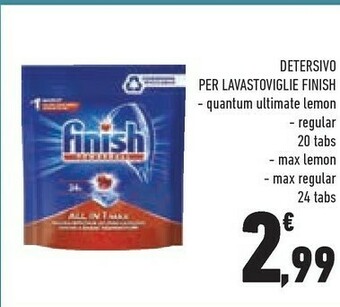 Conad Finish Detersivo Per Lavastoviglie offerta
