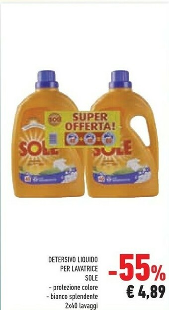 Conad Sole Detersivo Liquido Per Lavatrice offerta