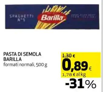 Coop Barilla PASTA DI SEMOLA BARILLA 500 g offerta