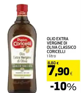Coop OLIO EXTRA VERGINE DI OLIVA CLASSICO CORICELLI 1 litro offerta