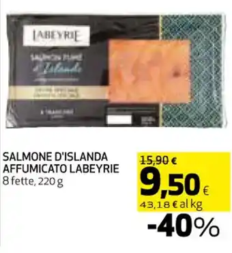 Coop SALMONE D'ISLANDA AFFUMICATO LABEYRIE 8 fette, 220 g offerta