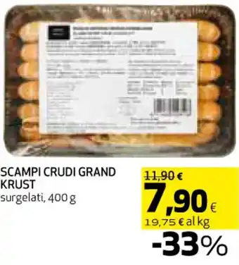 Coop SCAMPI CRUDI GRAND KRUST surgelati, 400 g offerta