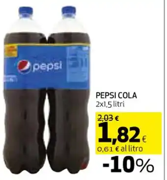 Coop PEPSI COLA 2x1,5 litri offerta