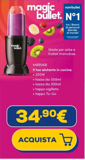 Euronics magic bullet MBR06B offerta