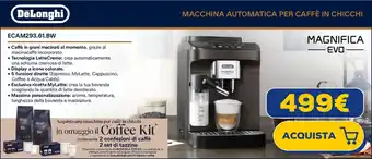 Euronics DeLonghi MAGNIFICA EVO ECAM293.61.BW offerta