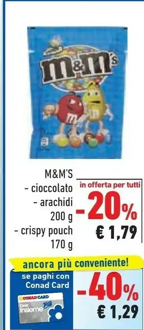 Conad M&M's Cioccolato offerta