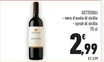 Conad Settesoli Nero D'avola Di Sicilia / Syrah Di Sicilia offerta