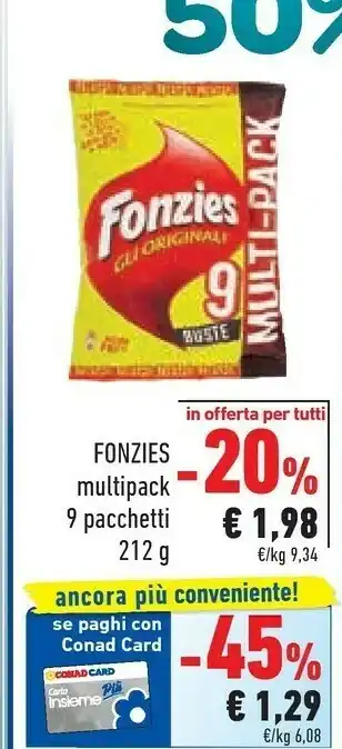 Fonzies Multipack 9 Pacchetti