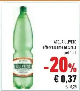 Conad Uliveto Acqua Minerale Effervescente Naturale offerta
