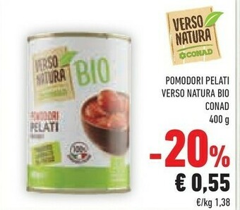 Conad Conad - Pomodori Pelati Biologici Verso Natura 400 G(ml) offerta
