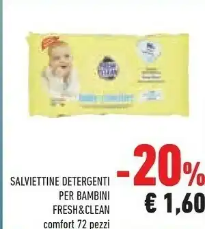 Conad Fresh & Clean Salviettine Detergenti Per Bambini offerta