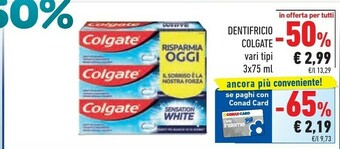 Conad Colgate Dentifricio offerta