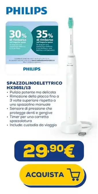 PHILIPS SPAZZOLINO ELETTRICO HX3651/13
