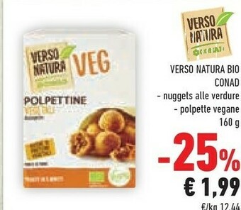 Conad Conad - Polpettine Vegetali Biologiche Verso Natura Veg 160 G(ml) offerta