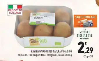 Conad City KIWI HAYWARD VERSO NATURA CONAD BIO 500 g offerta