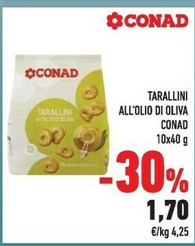 Conad Conad - Tarallini All'Olio Di Oliva 400 G(ml) offerta