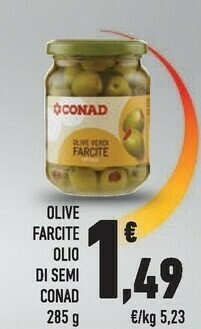 Conad Conad - Olive Verdi Farcite Sottolio 285 G(ml) offerta