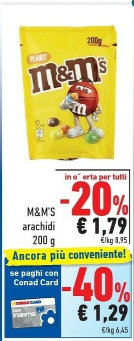 Conad M&M's Arachidi offerta